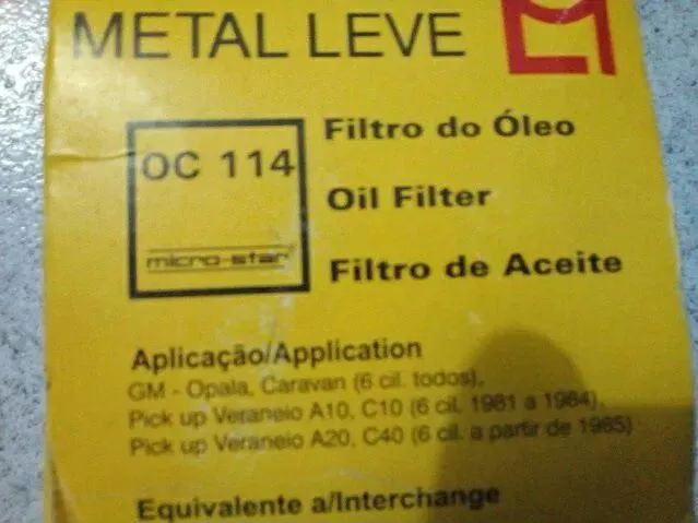 Filtro Óleo Opala 6 cil. Mahle Oc114  - Foto 4