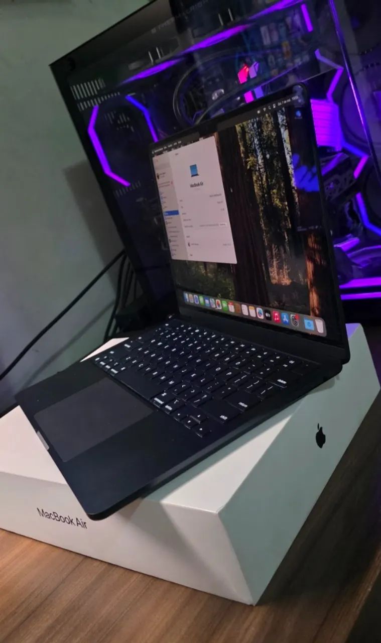 MacBook Air M2 16GB RAM 256GB SSD Midnight Garantia Apple - Novo
