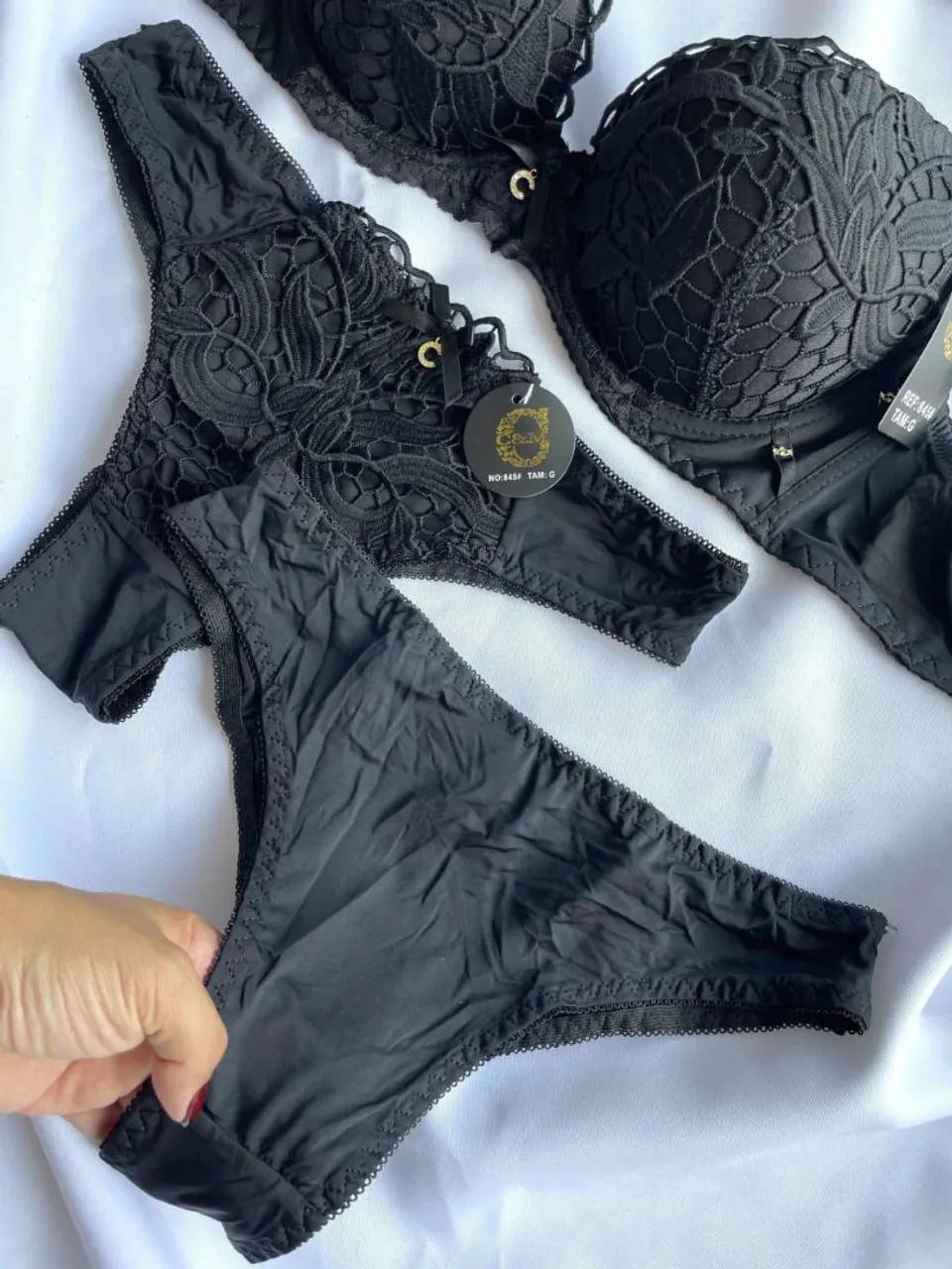 Conjunto Lingerie Elegance Black - Foto 3