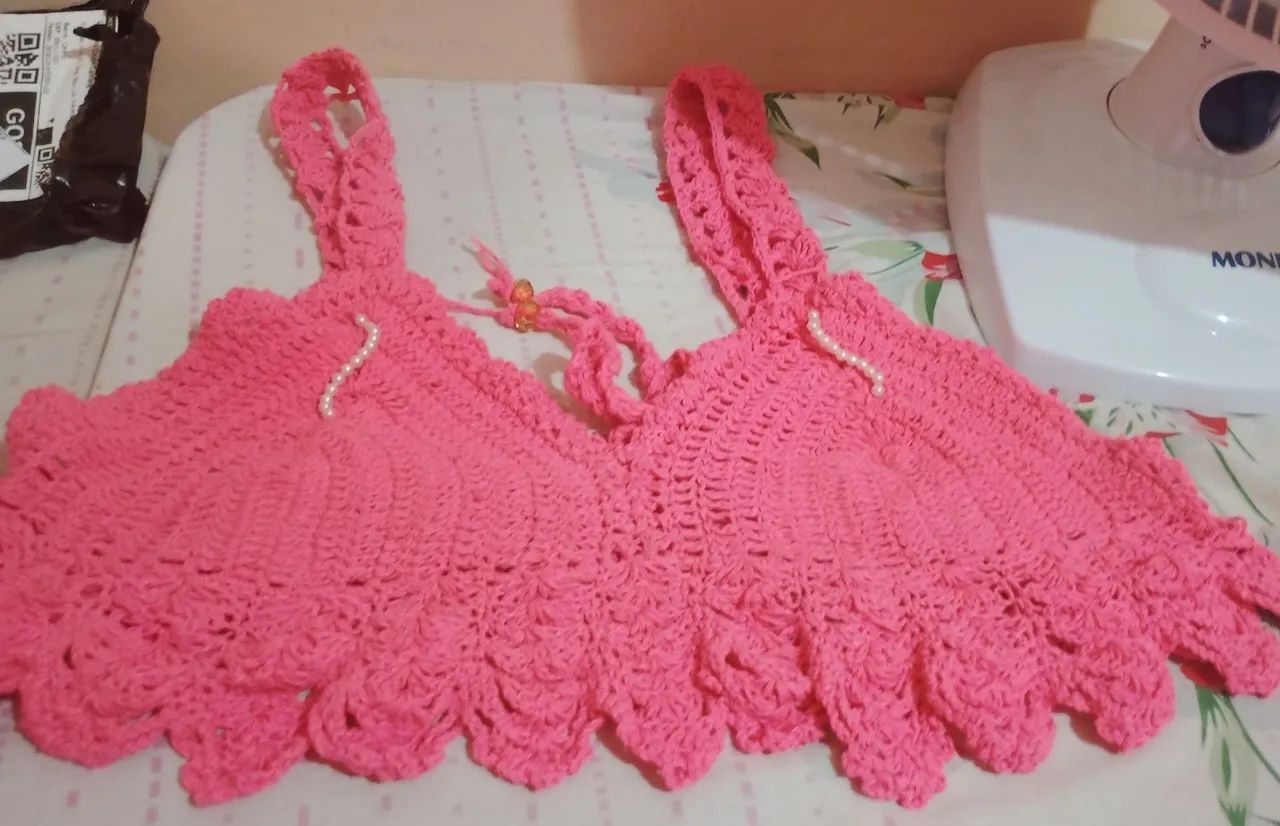 Top de crochê 