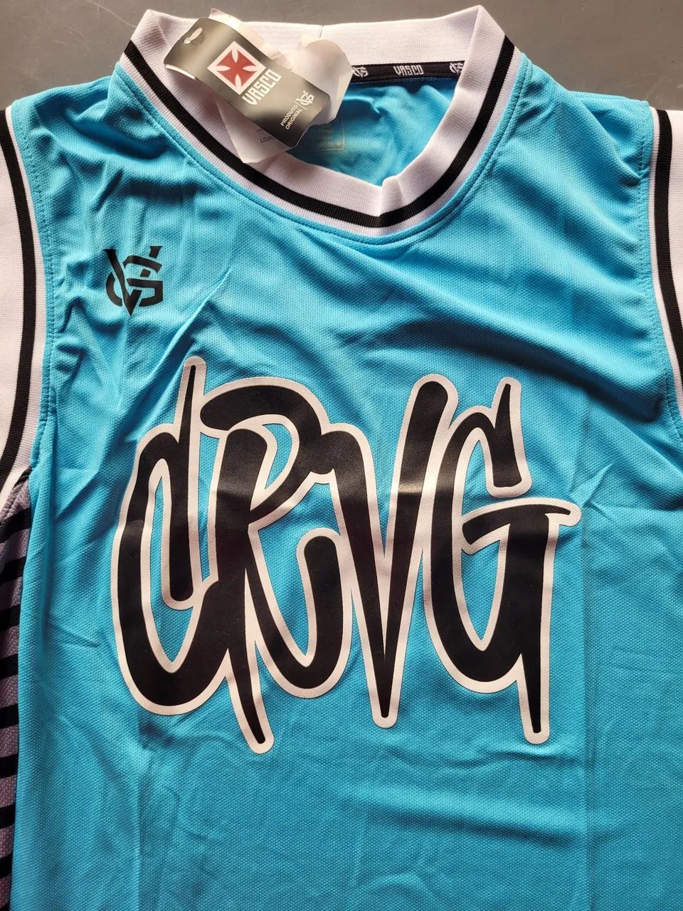 Camisa basquete Vasco azul celeste tamanho G - Foto 4