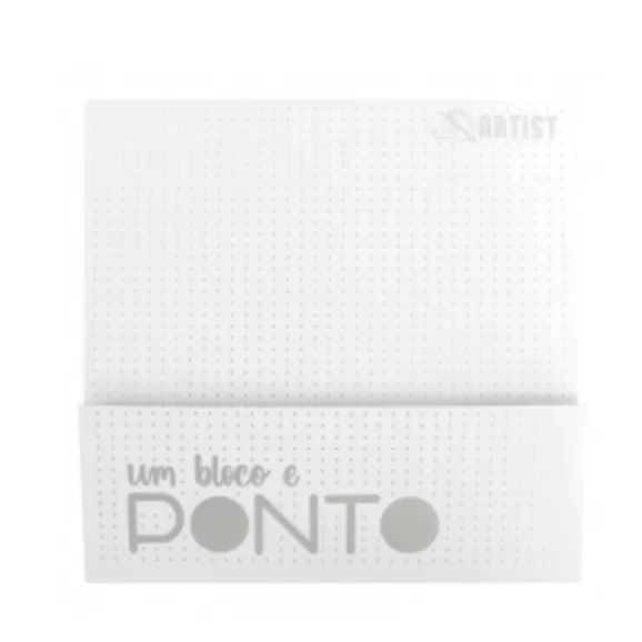 BLOCO SQUARE BRANCO PONTILHADO