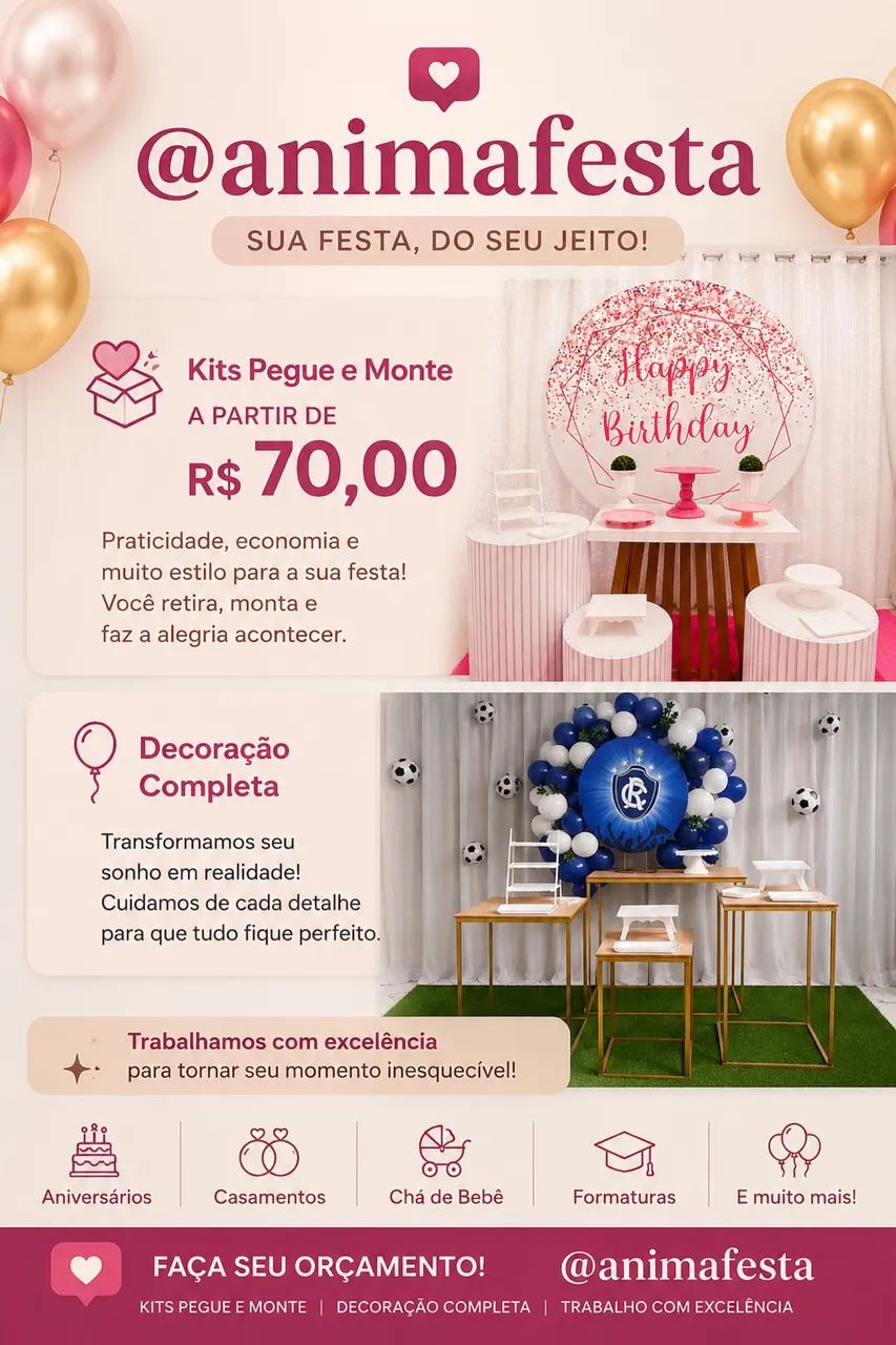 Anima festa. Kits pegue e monte e de decoração completa.  - Foto 2