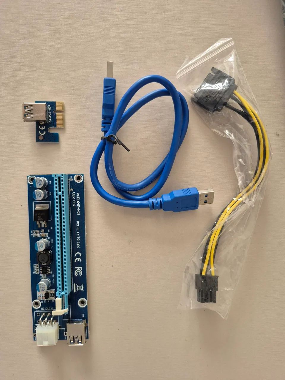 KIT 6 Riser PCI-E 1x para 16x USB 3.0 (VER 007) - Mineração / Multi-GPU - Foto 3