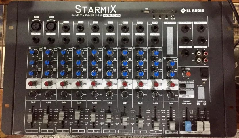Mesa LL Áudio StarMix Mixer S1002D 10-Input + FM-USB 2- Bus. Perguntas * - Foto 3