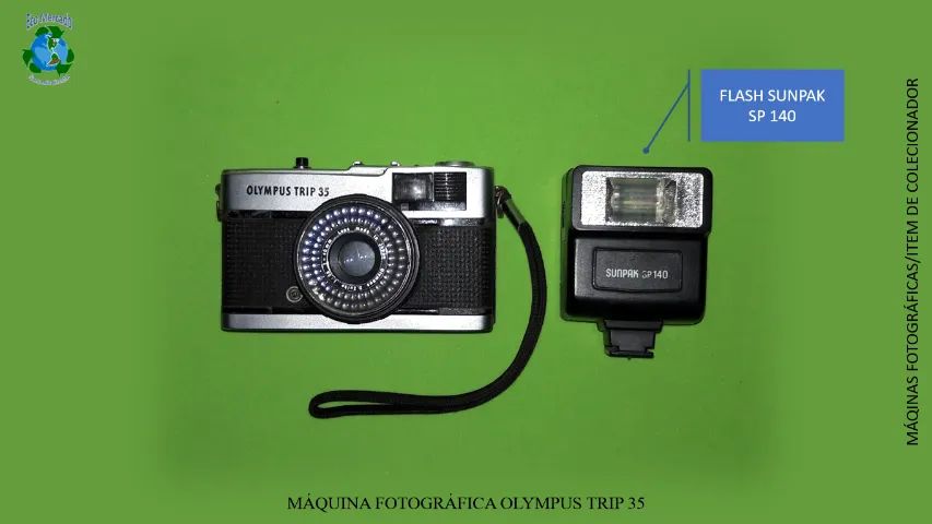 OLYMPUS TRIP 35, câmera analógica, 35mm, fabricada no Japão. Com