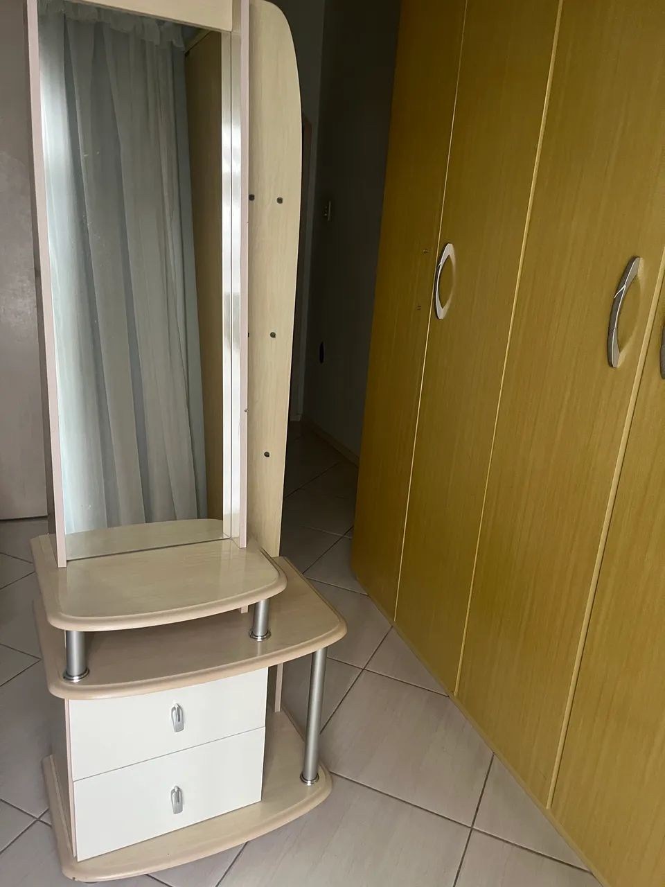 Combo de Cama box casal + colchão solteiro + Penteadeira com espelho de corpo e gaveta  - Foto 2