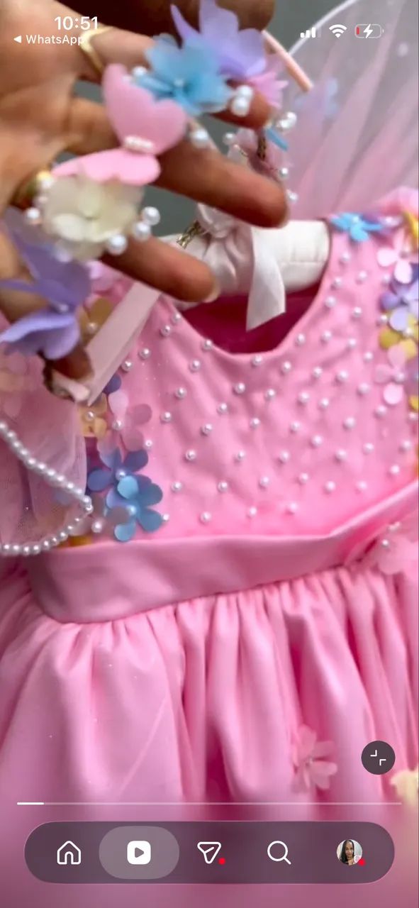 Vestido infantil jardim encantado