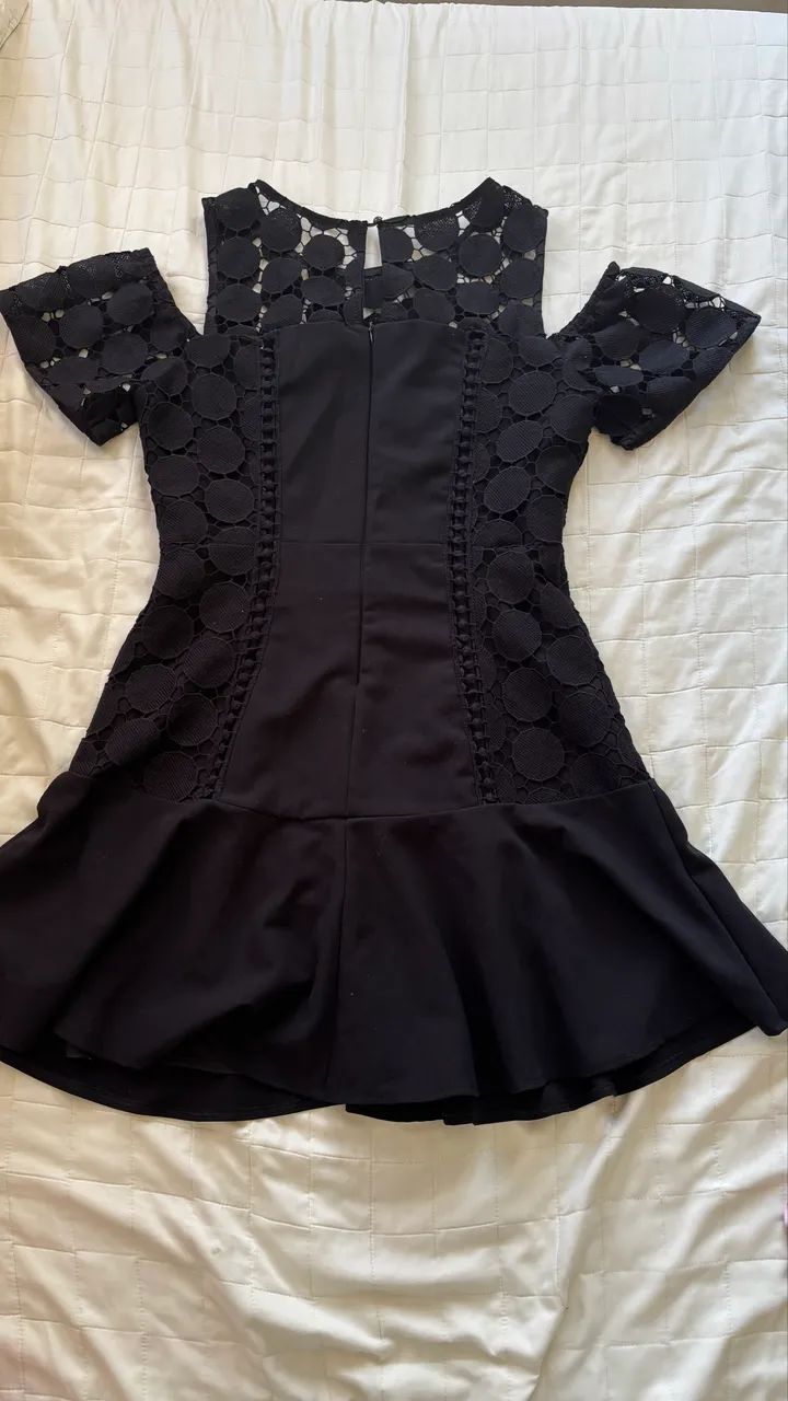 Vestido Curto Preto em Guipir Authoria G - Foto 5