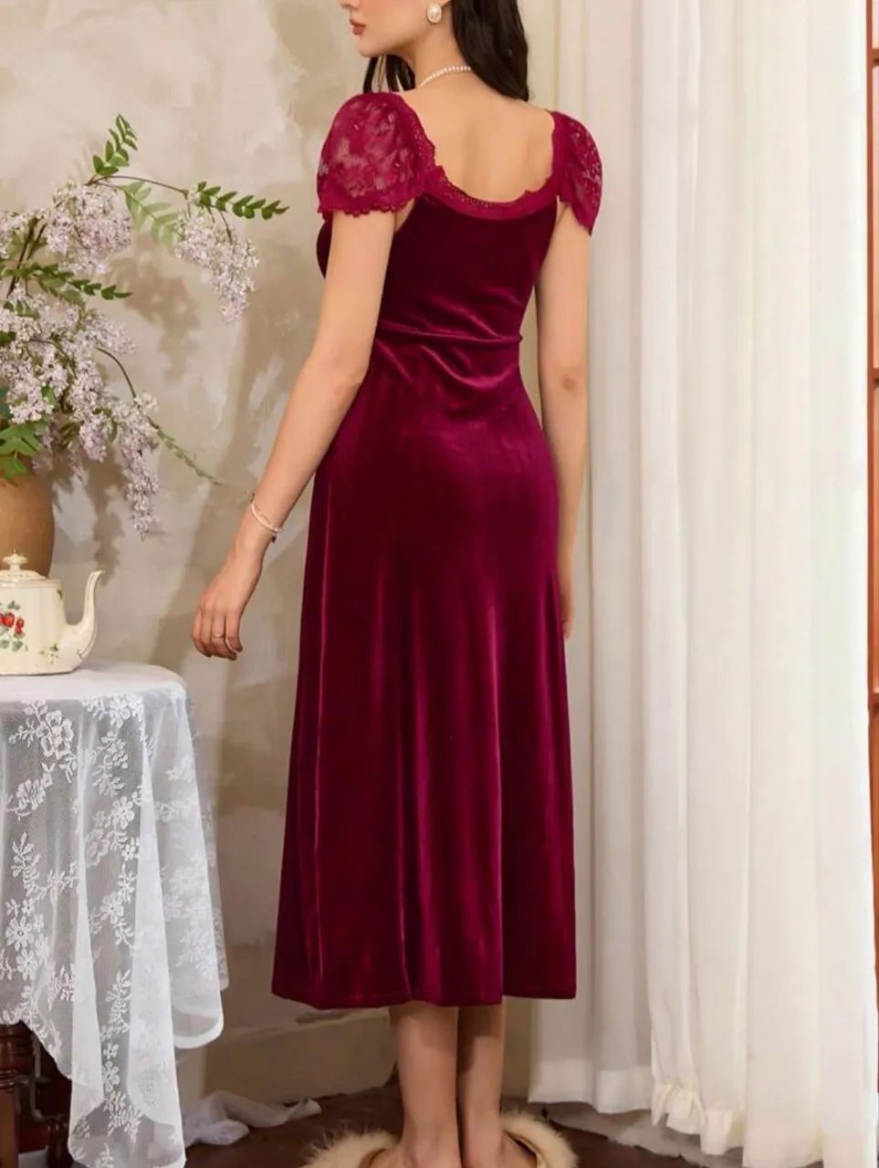 CAMISOLA LONGA CÔTESOISE - VINHO - Foto 4