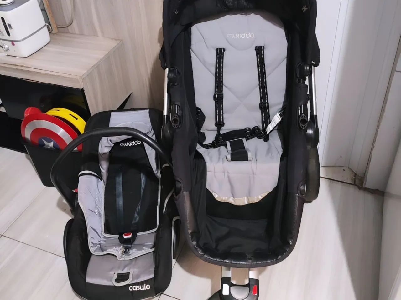 Kit trio kidoo: carrinho,bebe conforto e Moisés com várias posições  - Foto 5