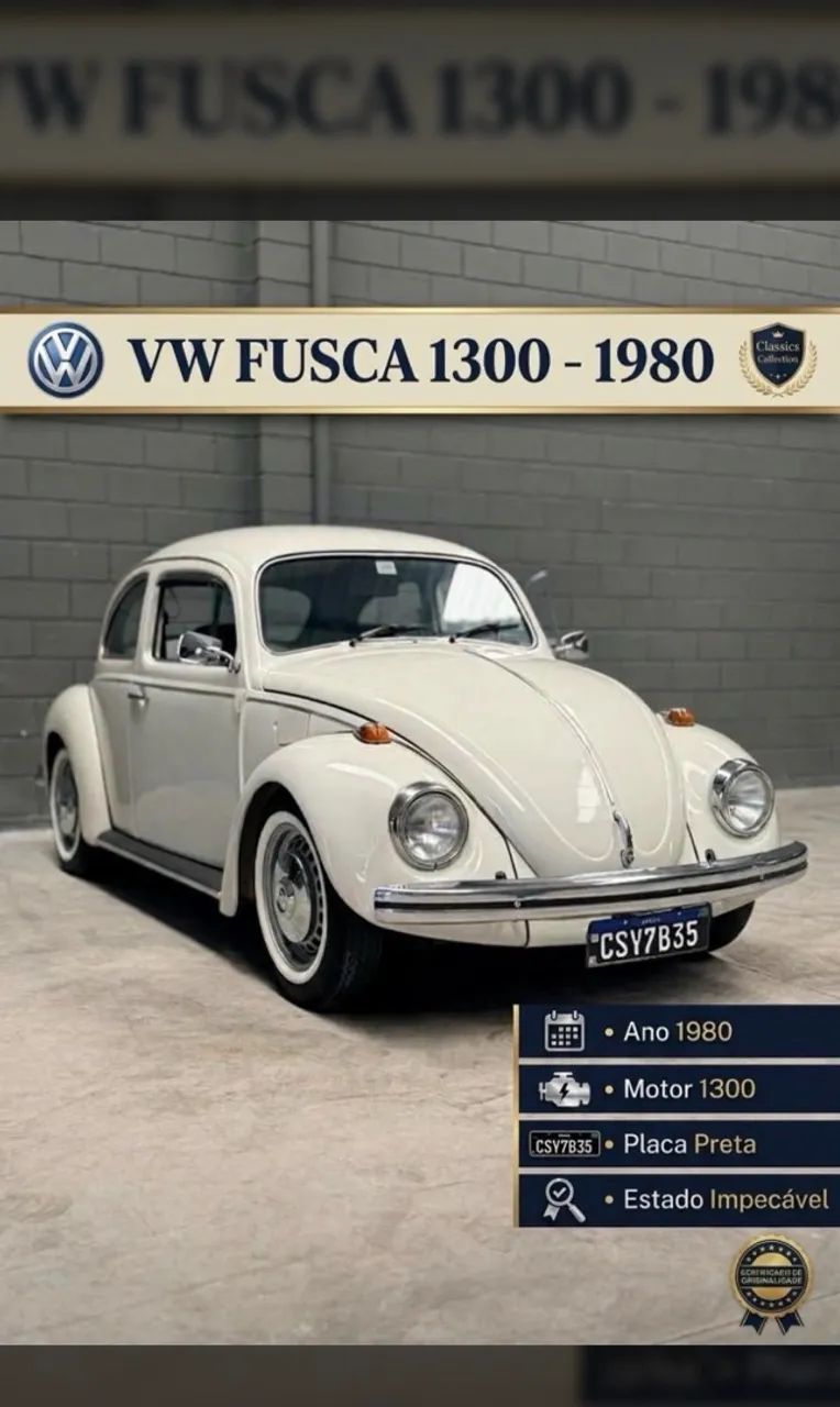 Volkswagen Fusca 1300 1980