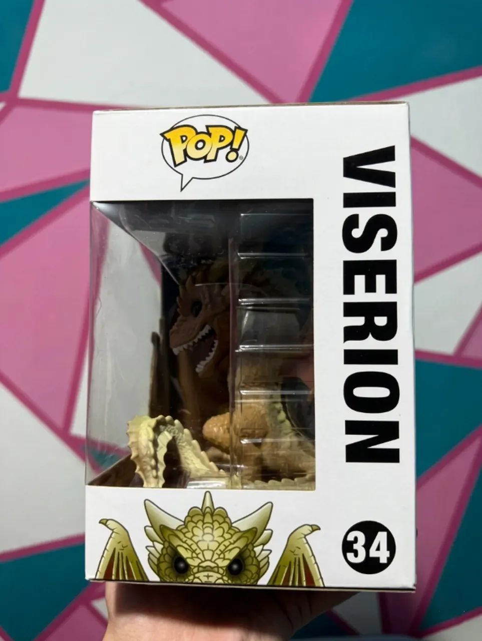 Super Funko Pop Viserion 34 Game of Thrones Com Protetor - Foto 4