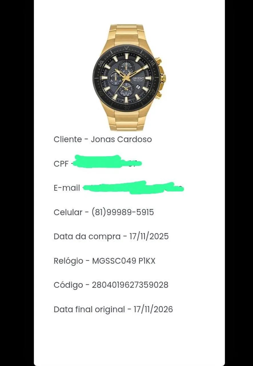 Relógio oriente dourado semi novo  - Foto 5