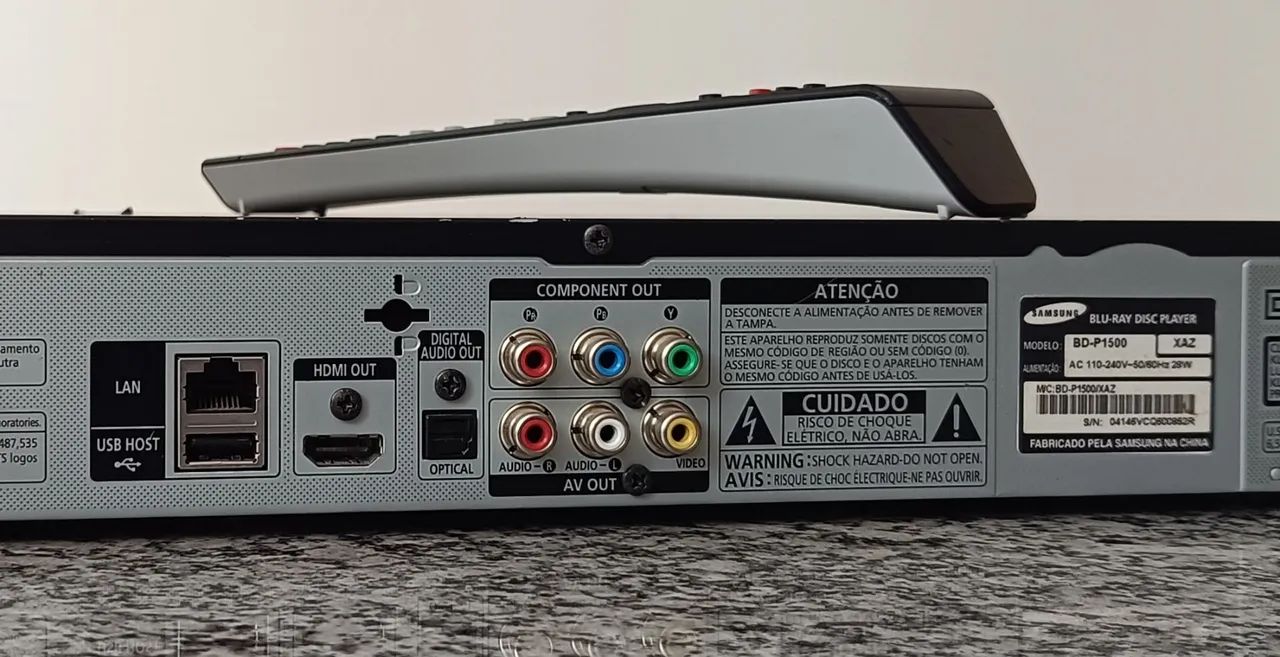 Blu-ray Player Samsung BD-P1500 com controle. - Foto 4