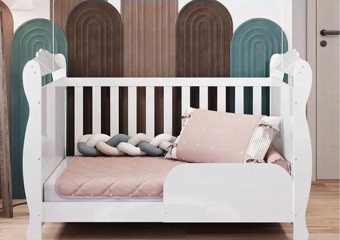 BERÇO QUE VIRA MINI CAMA - Foto 2