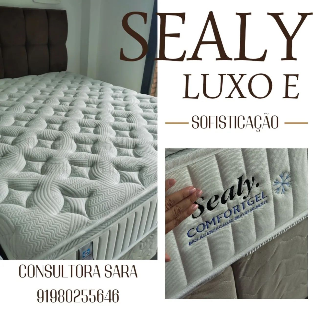 COMFORT GEL SEALY CONFORTO INCOMPARÁVEL 
