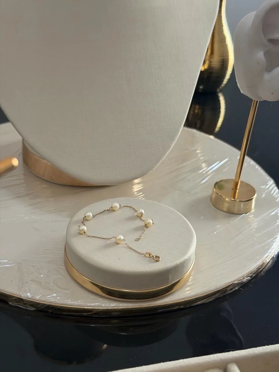 Pulseira em ouro 18k c/perolas  - Foto 2