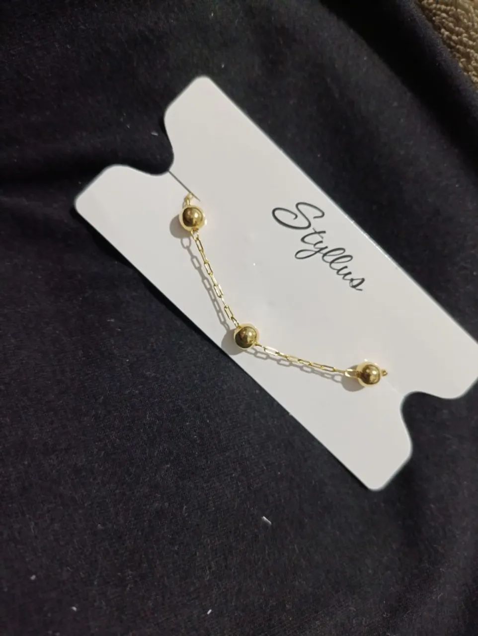 Pulseira Corrente Elo 1x1 com Bolinhas Lisas