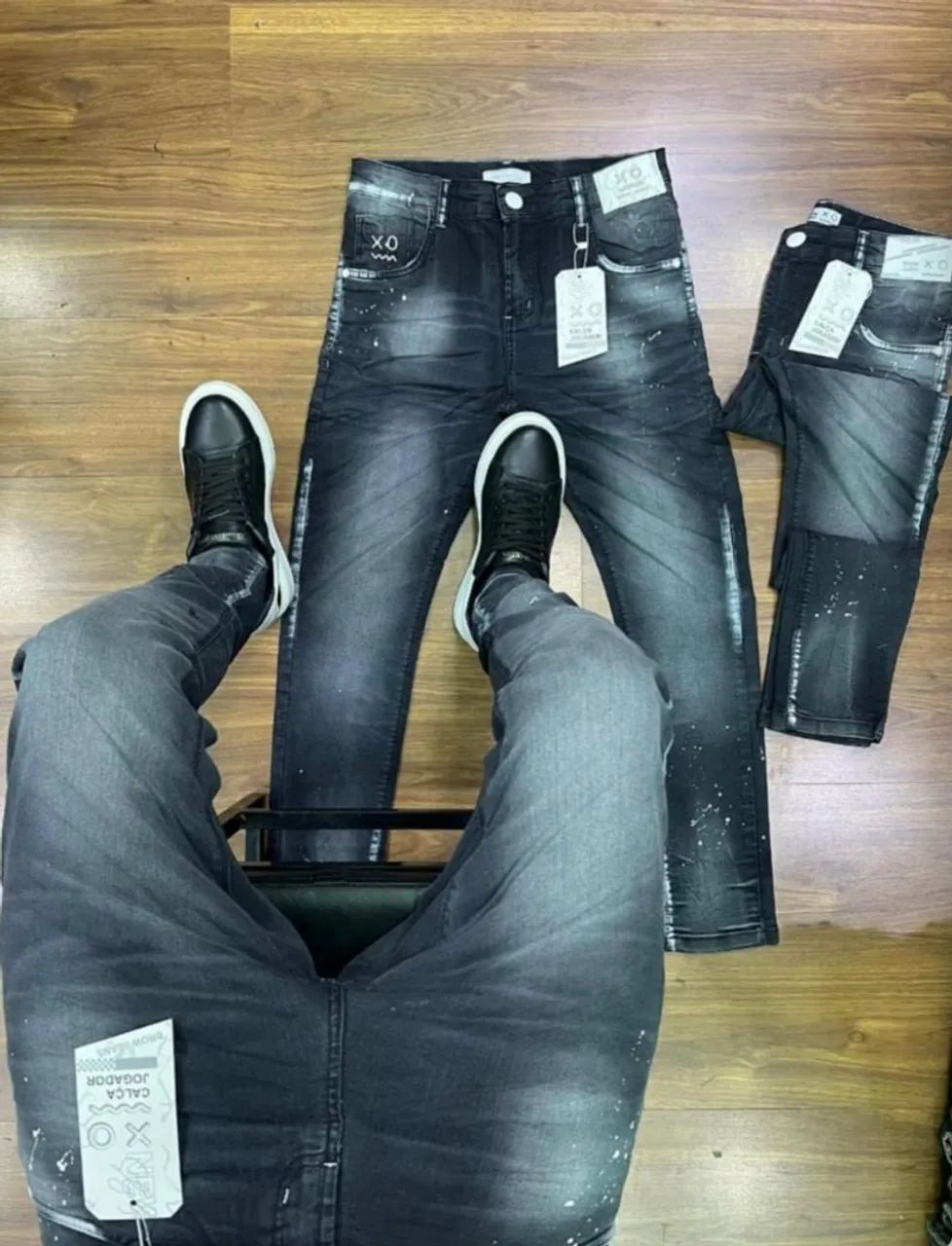 Calças jogador Brow jeans, 38-48 - Foto 3
