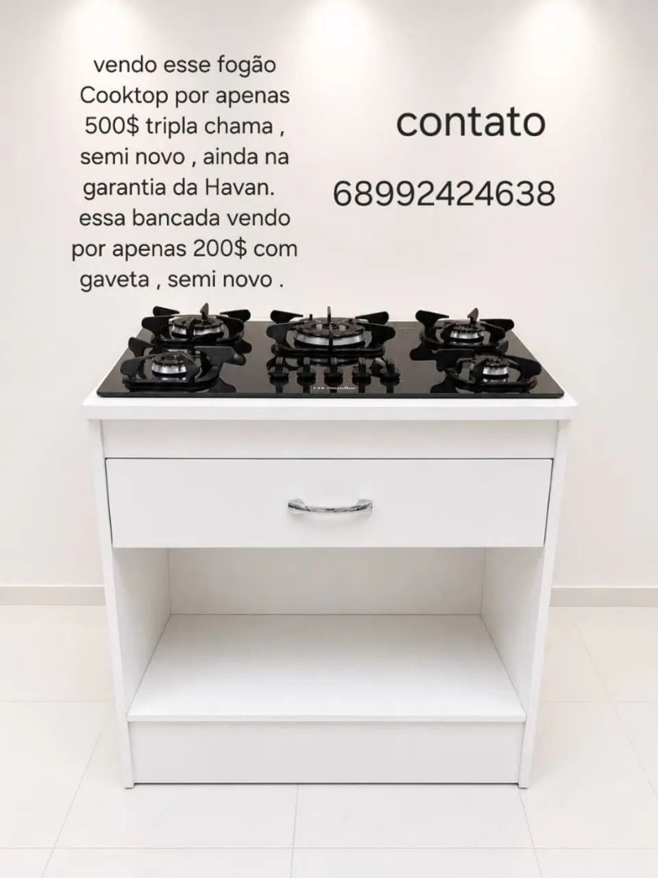 Fogão Cooktop e Bancada