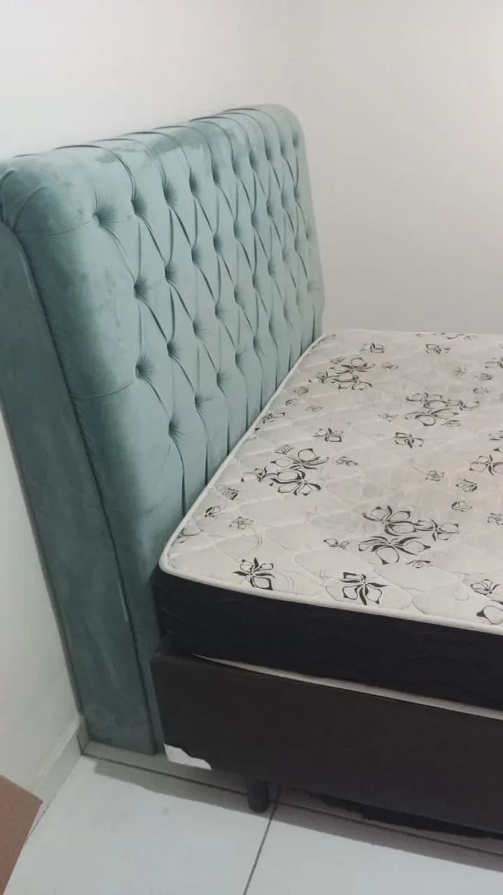 Cama box com colchão e cabeceira  - Foto 3