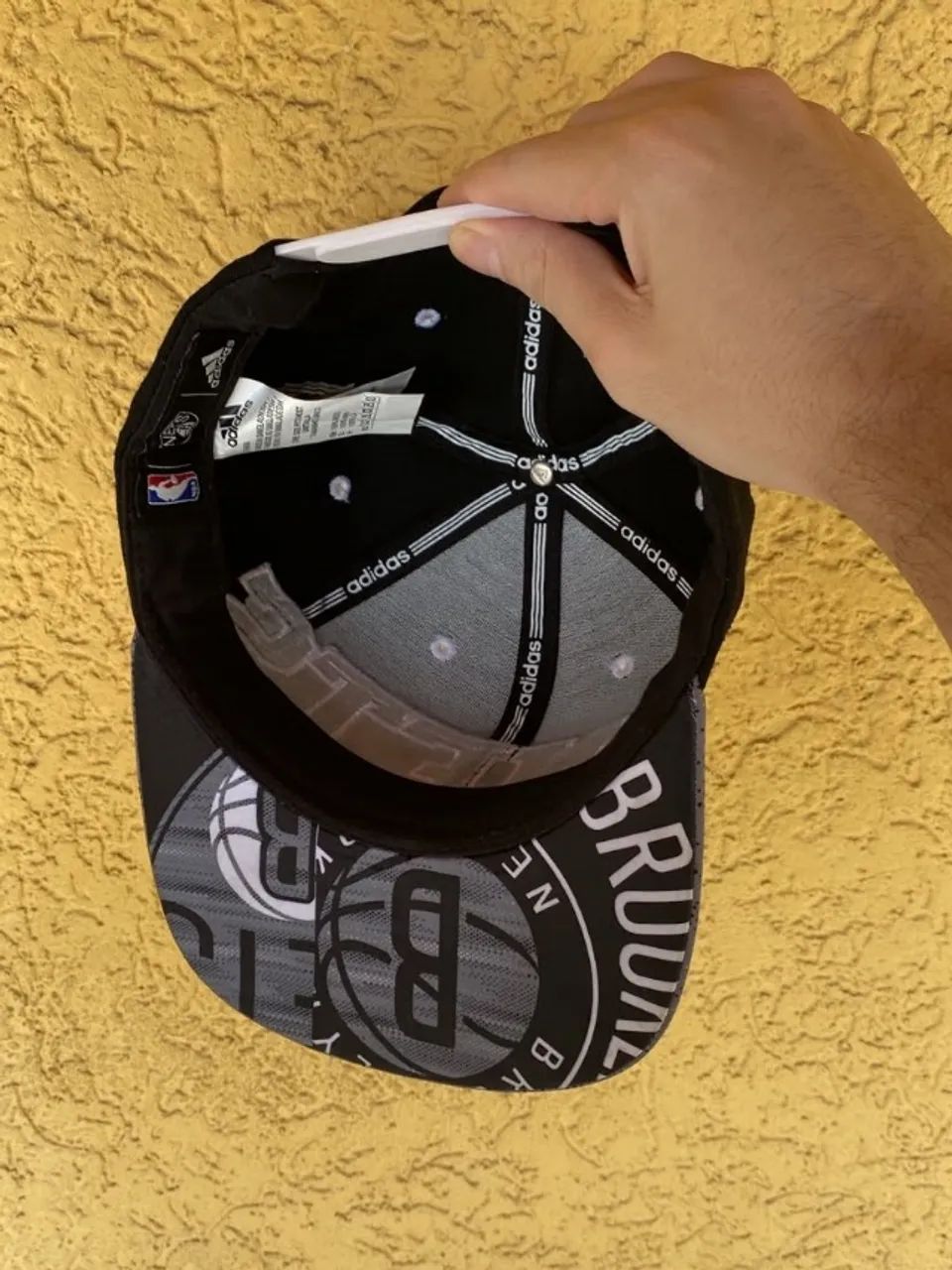 boné aba reta snapback adidas brooklyn nets original novo nba - Foto 3