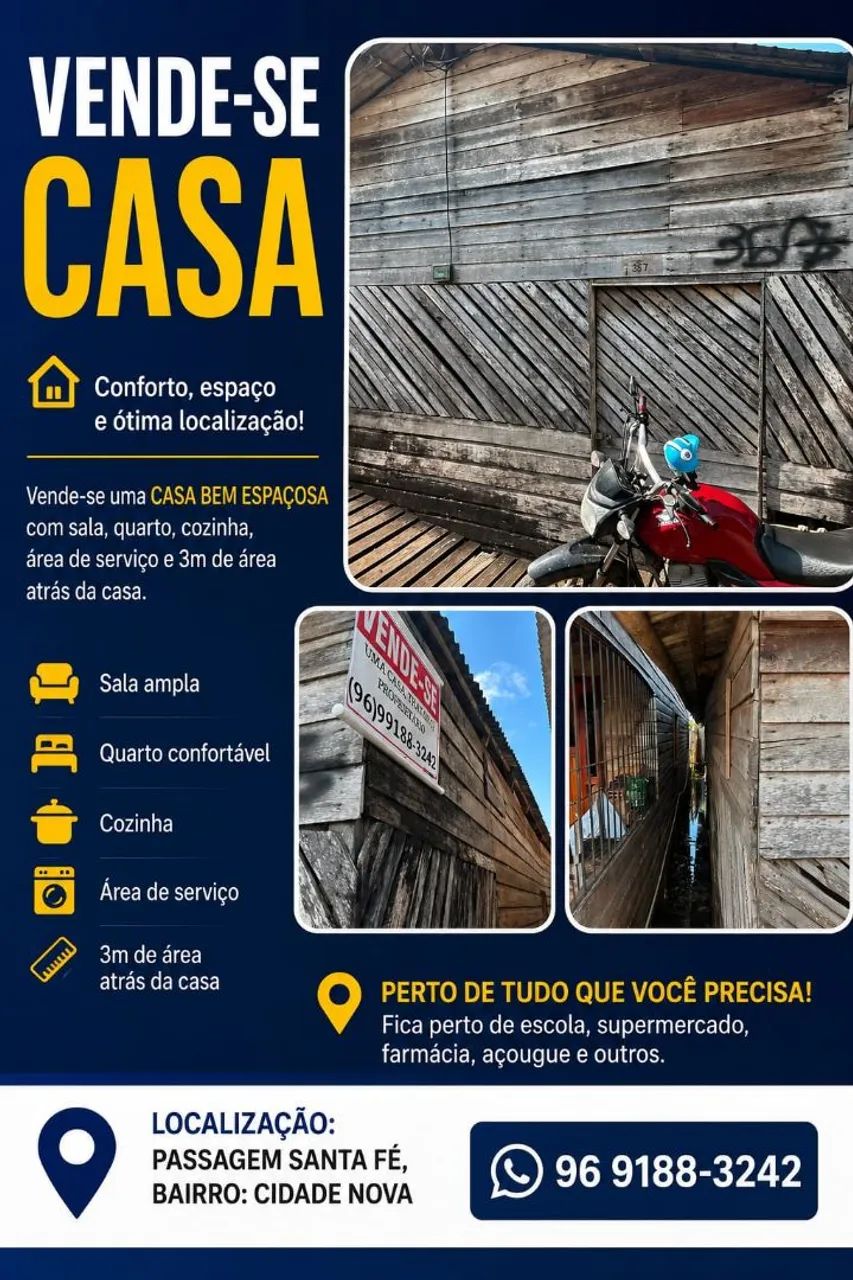 Casa de Madeira, 15x5m