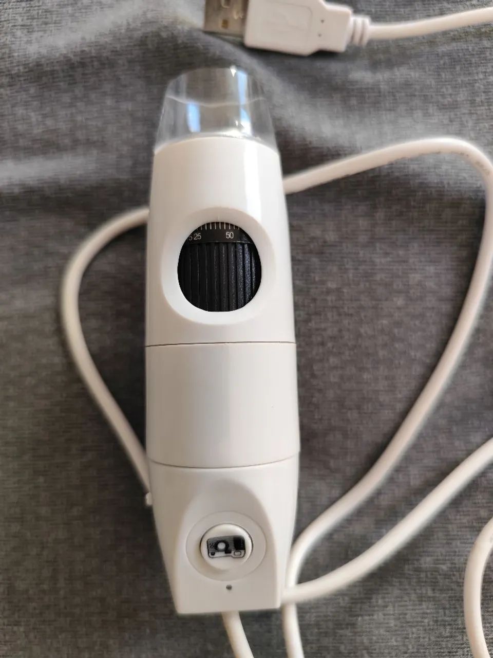 Microscópio Digital USB c/ LED e Suporte Acrílico (PC/Notebook) - Foto 4