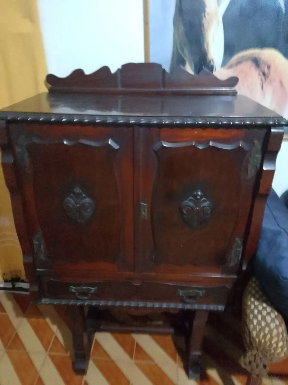Jogo de buffet e bar, madeira . Antiguidade  - Foto 2