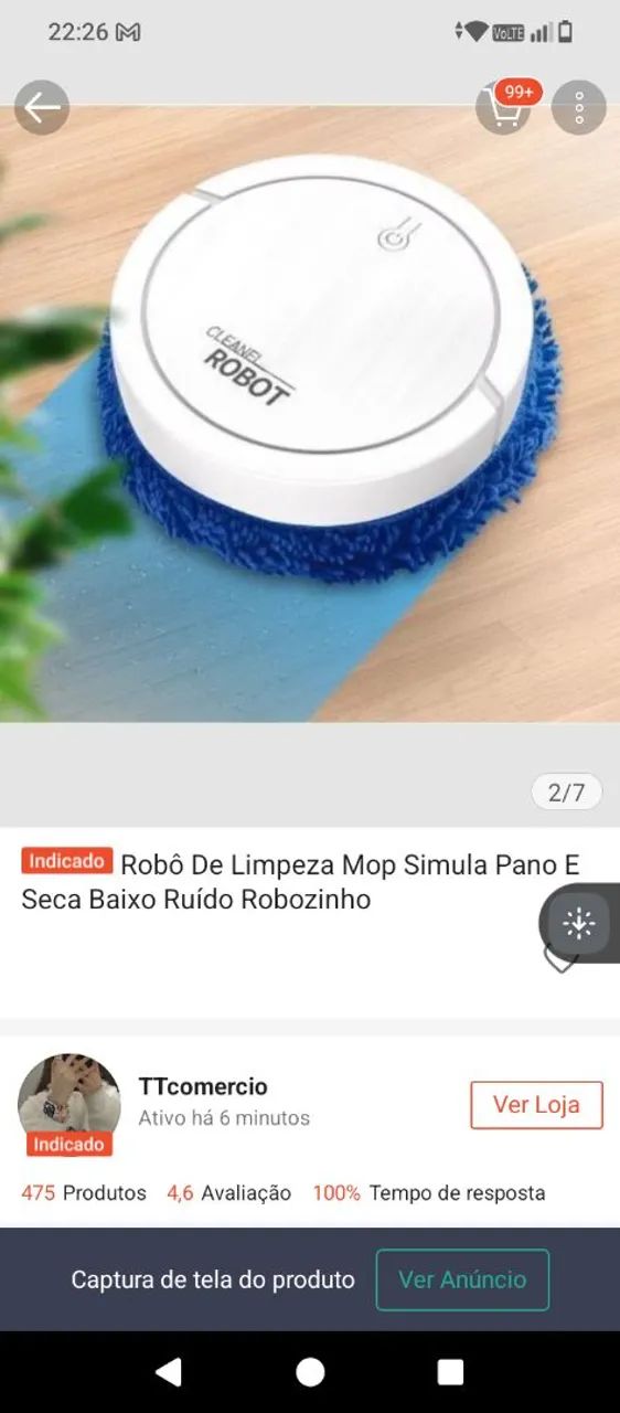 Robô passa pano mop