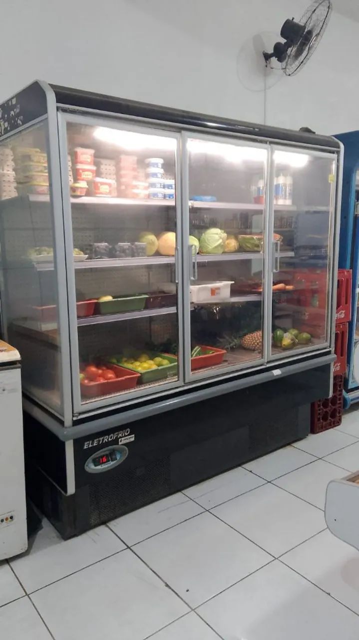 Freezer vitrine pra frutas e legumes. 