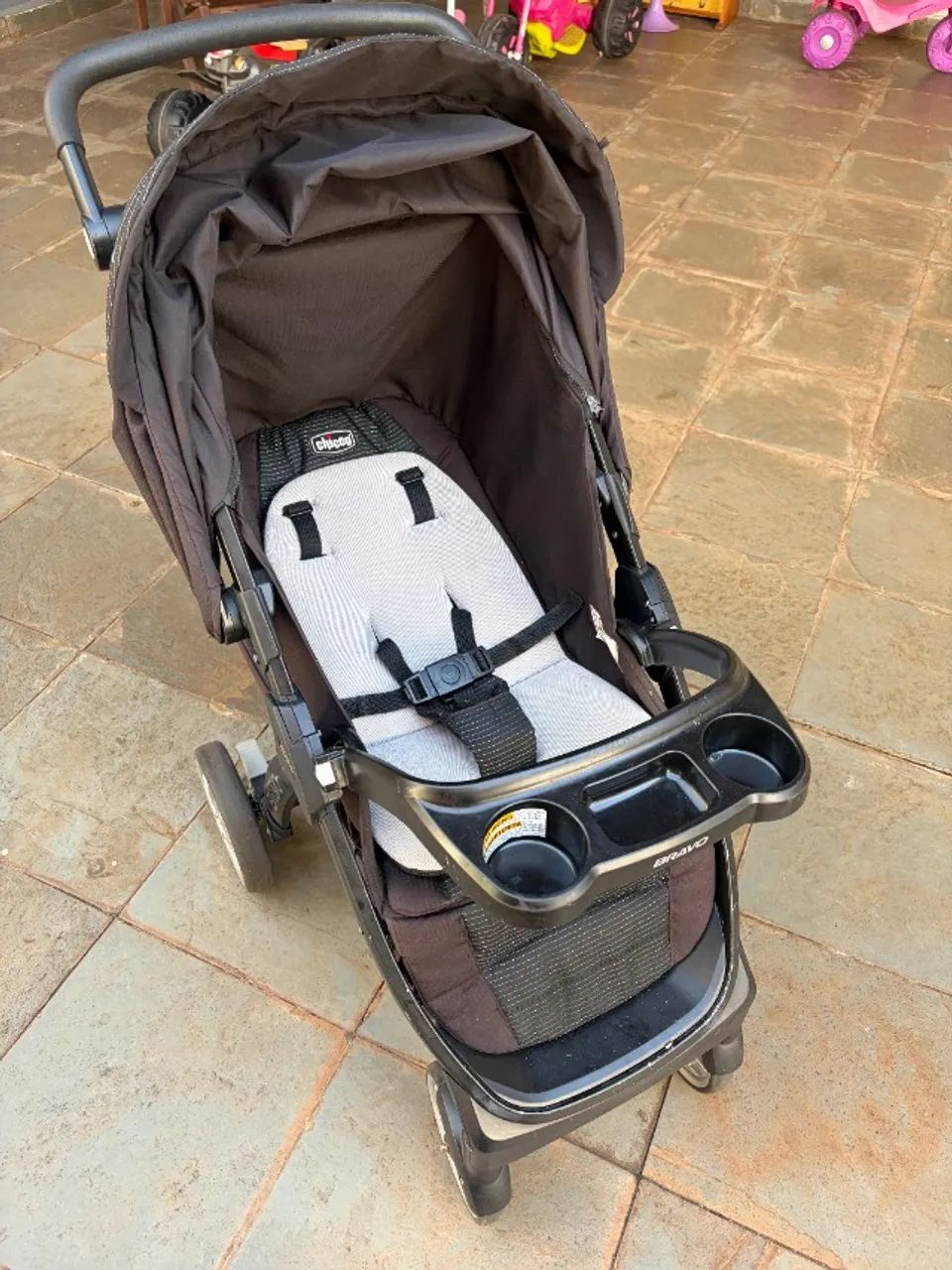 Kit Carrinho de Bebê com Bebê conforto veicular - Foto 5