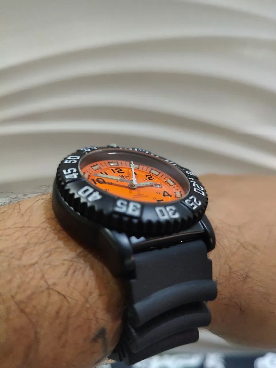 OFERTA: Relógio Addies Dive MY-050 laranja  - Foto 3