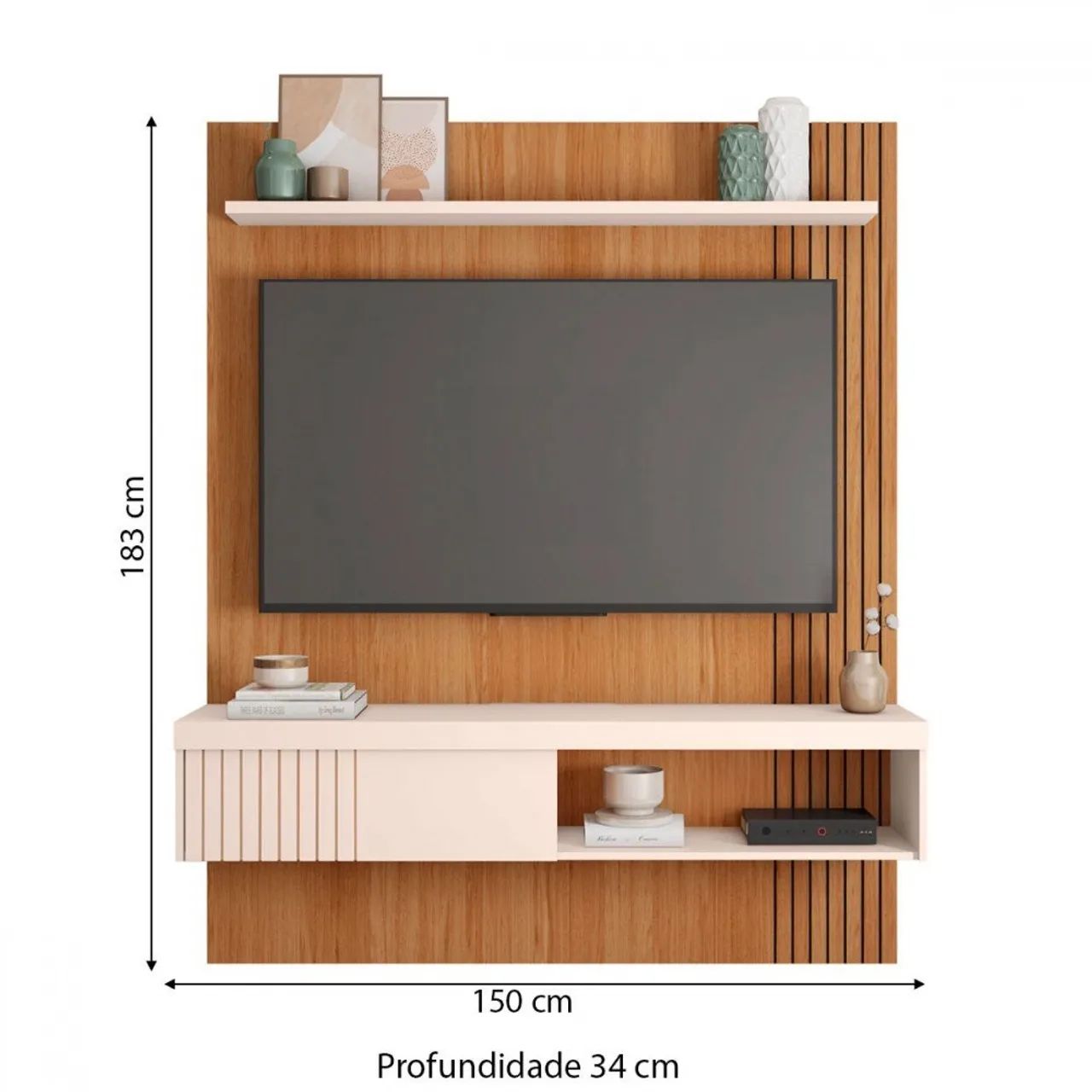 PAINEL CAEMMUN JADE 1.5 FREIJO / OFF WHITE - Foto 4
