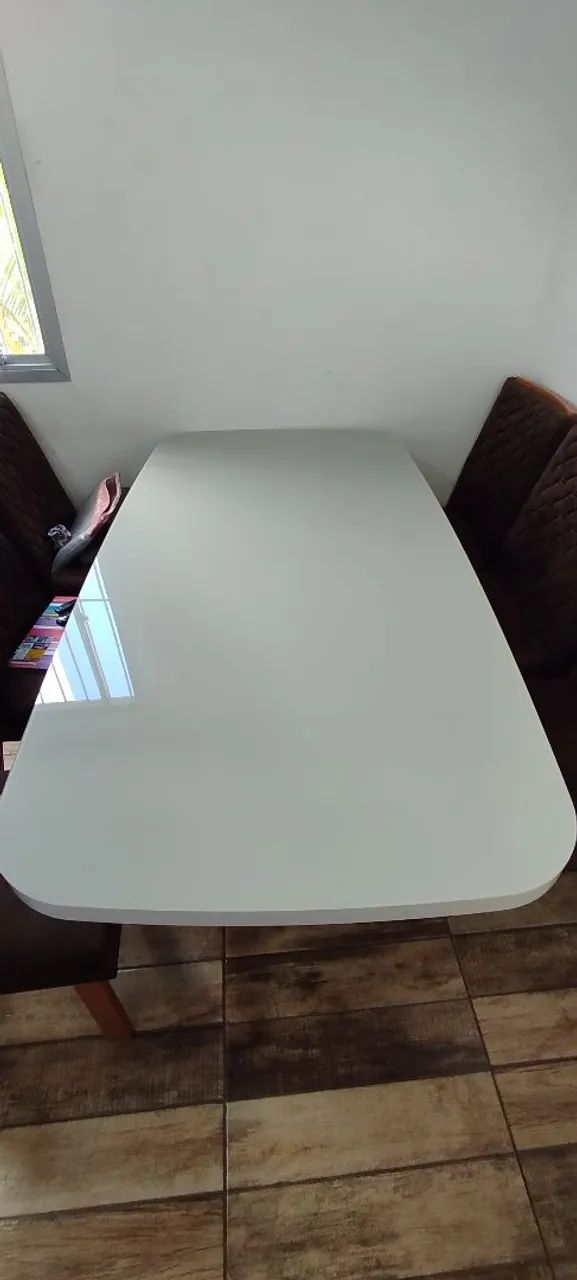 MESA MDF/VIDRO SEM A BASE SO A TAMPA .