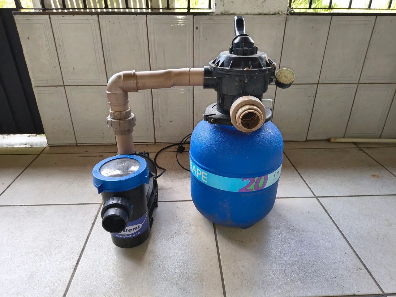 Bomba e filtro para piscina