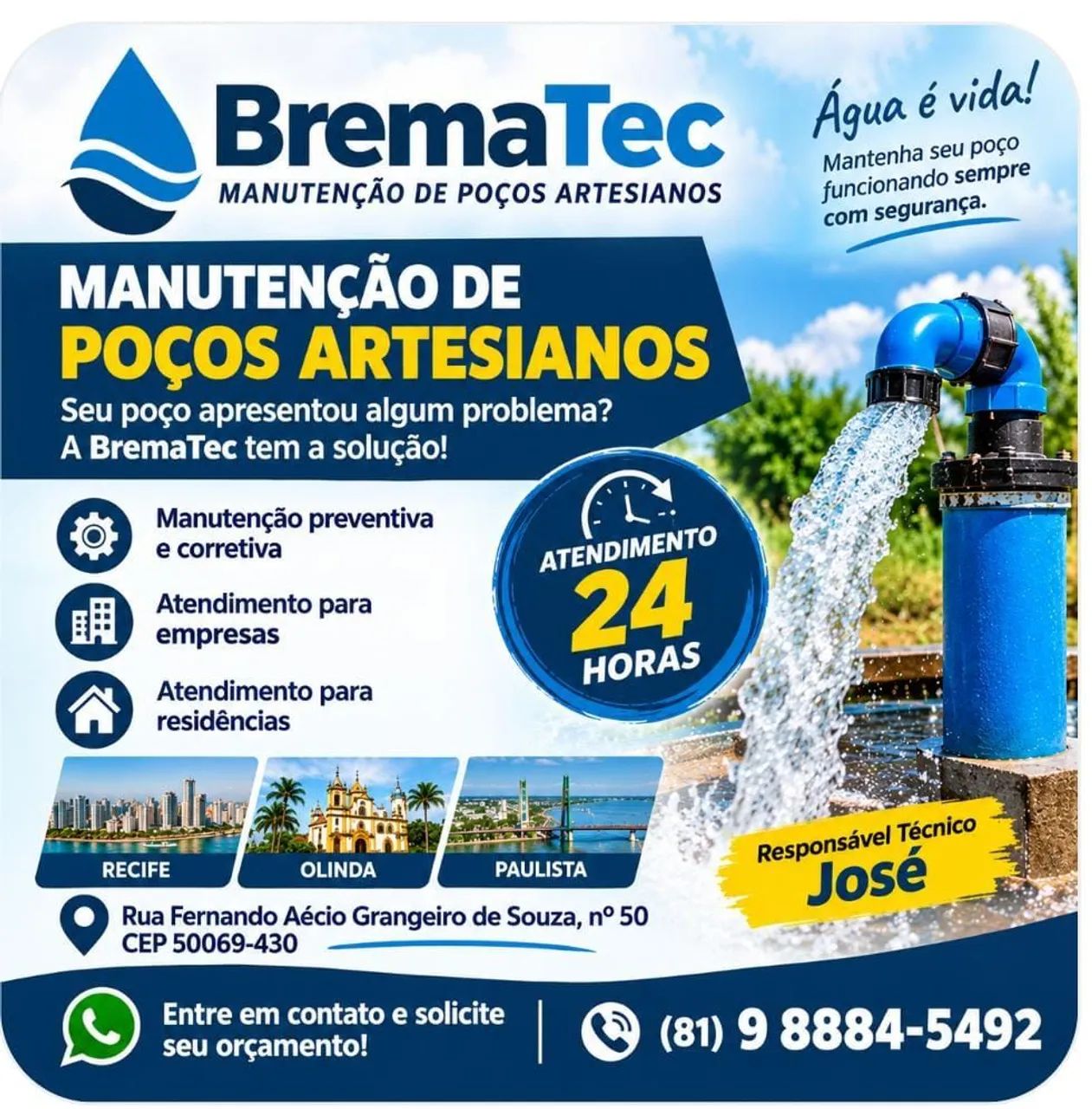 Manutenção de poços artesianos