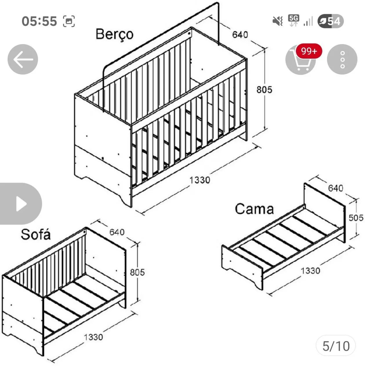 Berço 3 em 1 - Foto 2