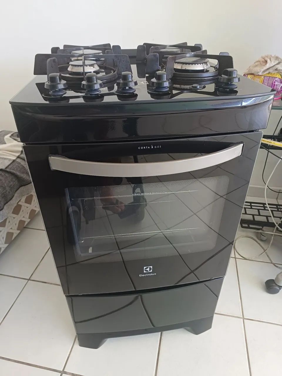 Fogão automático total mesa de vidro 