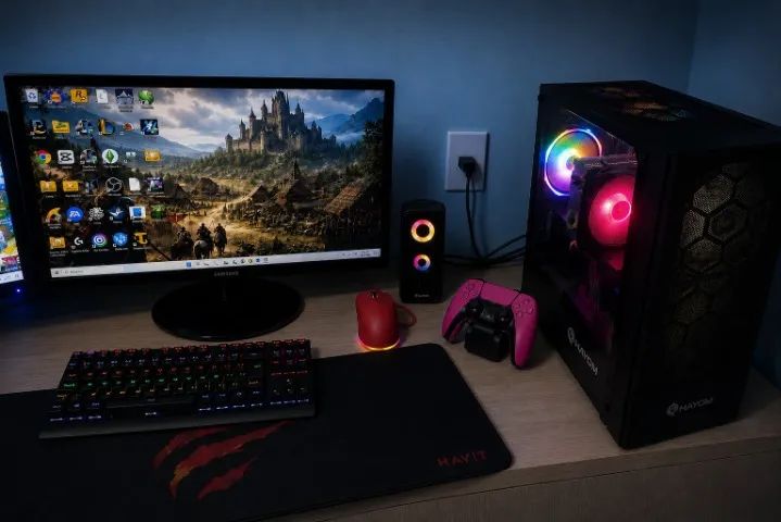 PC GAMER COM PERIFÉRICOS E MONITOR - Foto 3