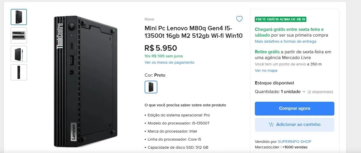 Computador Thinkcentre (Lenovo) - Foto 4