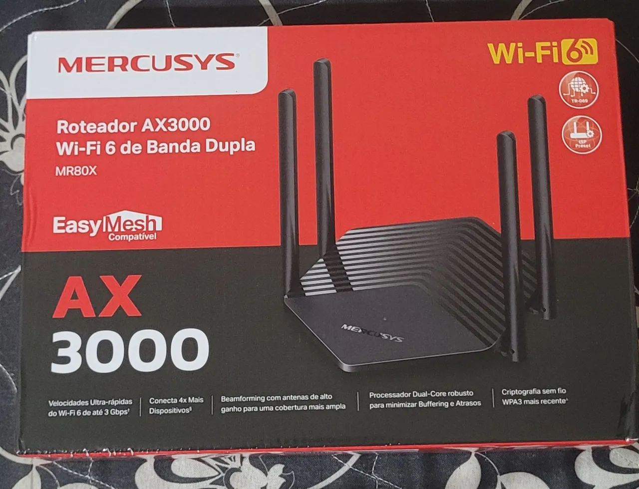Roteador Mercusys MR80X com protetor Clamper já incluso. - Foto 2