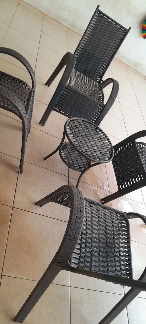 Conjunto de Cadeiras Fibra Sintética
