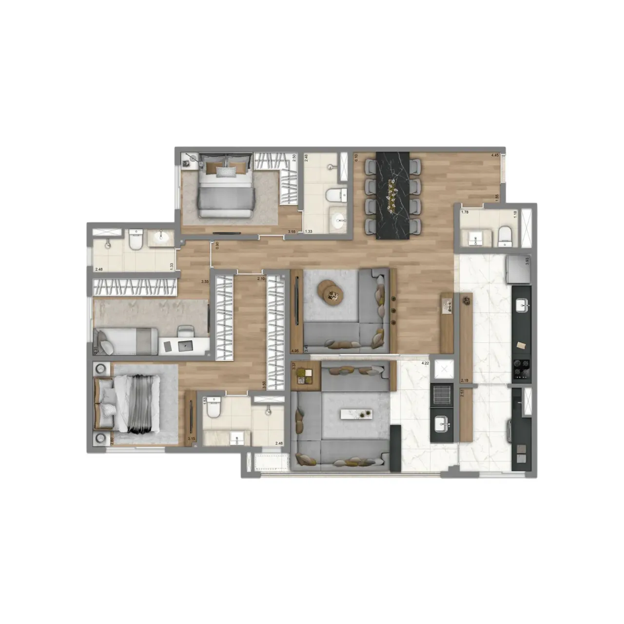 PLANTA 121m²