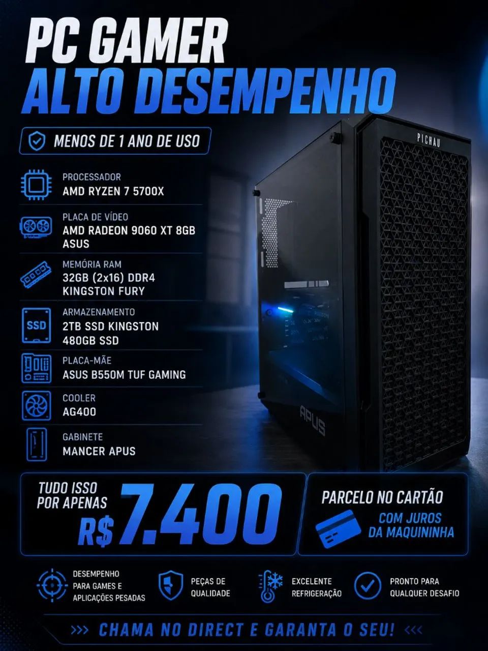 Pc Gamer Ryzen 5700X