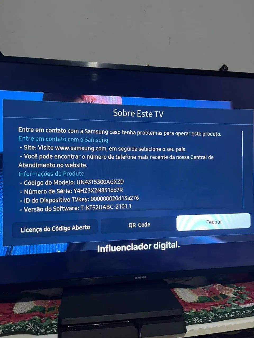 Tv 43 polegadas Smart acompanha pezinho e controle - Foto 4