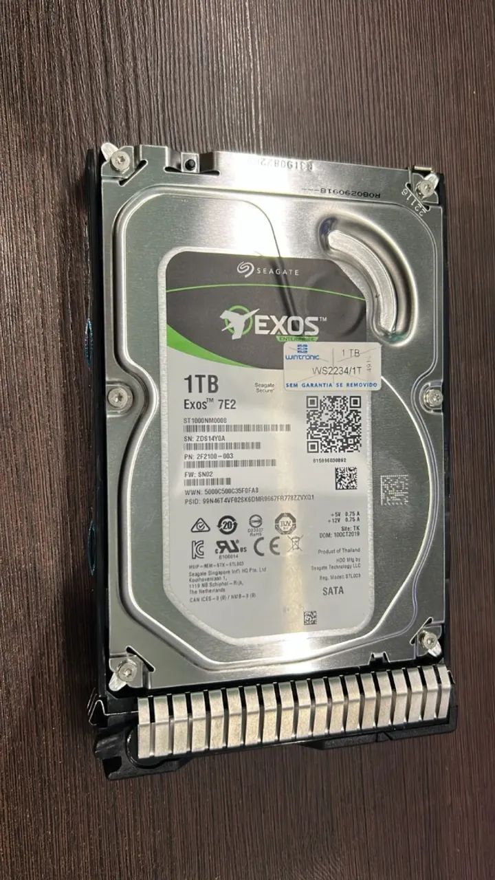 HD Seagate Exos 7E2 1TB SATA Enterprise