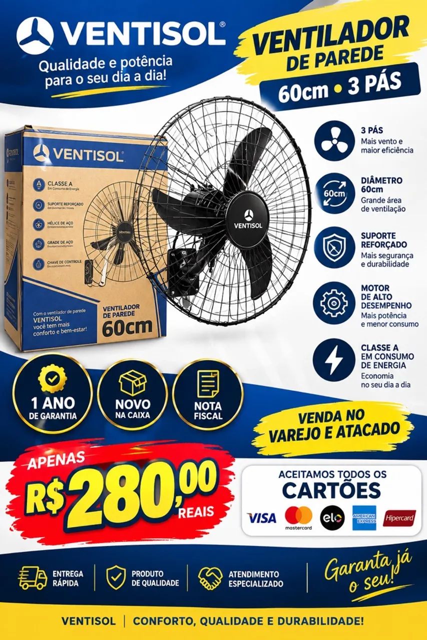 VENTILADOR 60CM VENTISOL 