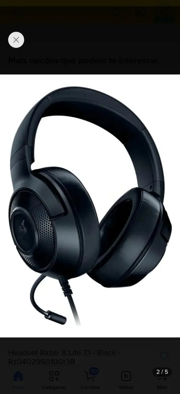 Fone headset razer x lite - Foto 4